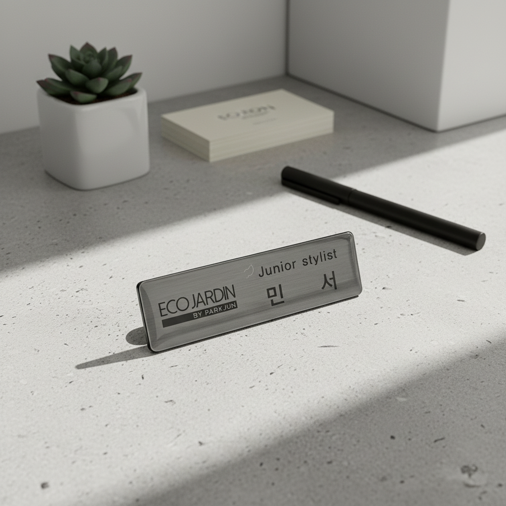 자석명찰(은색) 박준/에코(에폭시코팅)