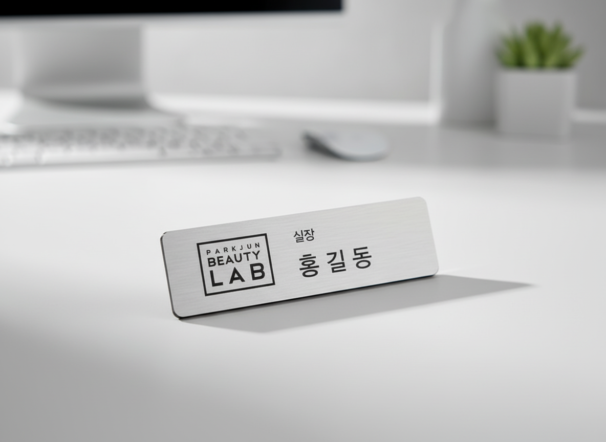 자석명찰(은색) 박준/에코(에폭시코팅)